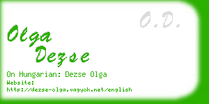 olga dezse business card